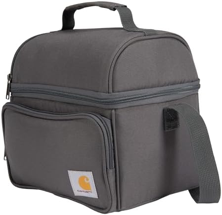 Carhartt Camping Cooler, Worksite Lunchbox, Soft Shell Lunch Bag for Construction Sites, Work and Everyday Use, Gray
