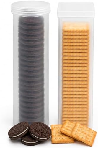 Stay Fresh Cracker Container Set of 2 - Round & Square
