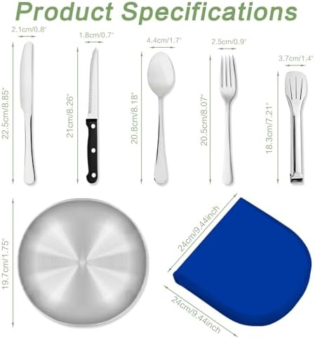 Camping Utensils, Camping Essentials 2-4 Person 11pcs/21PCS with Spoons Plates Forks Knives Travel Utensils with Case, Accessories Set for Grill Outdoor Car Picnic Essentials