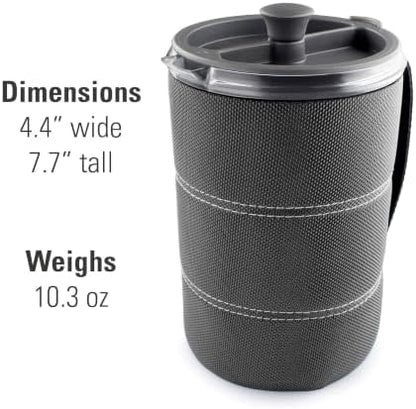 GSI Outdoors, 30 Fl Oz JavaPress, French Press Coffee Maker for Camping and Travel, Graphite