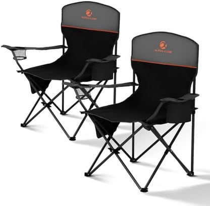 ALPHA CAMP Folding Camping Chair for Adults Lawn Chair for Camping Outdoor