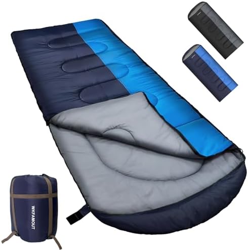 0 Degree Sleeping Bags Waterproof for Adults, Cold Weather Machine Washable Sleeping Bag with Compression Sack for 3-4 Season Camping Outdoor