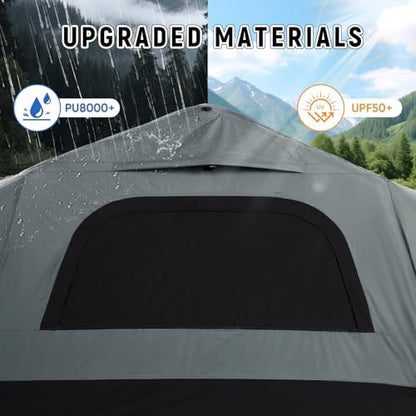 Inflatable Rooftop Tent for Car Truck, 2-3 Person Camping Roof Top Tent with Inflatable Mattress & Ladder for Outdoor Adventure, Easy Set-up