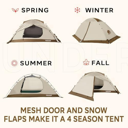 1/2 Person 4 Season Backpacking Tent, Lightweight Waterproof Winter Tent