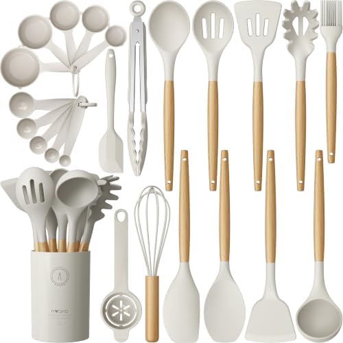 Silicone Kitchen Utensils Set, Heat-Resistant Cooking Utensils, BPA-Free