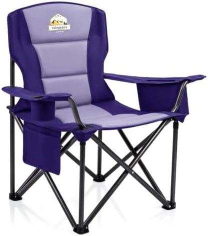 Colegence Oversized Folding Camping Chair for Adults, 450 lb, Deep Purple