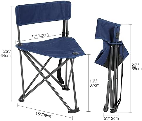 REDCAMP 2 Pack Tripod Chairs for Adults, Folding Lightweight Portable Golf Chairs