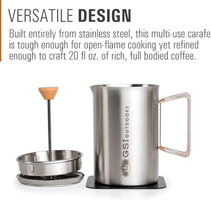GSI Outdoors Glacier Stovetop JavaPress, 20 fl oz, French Press Maker