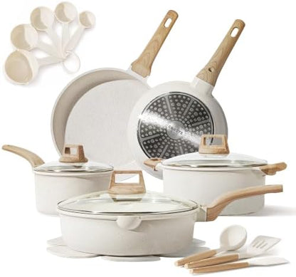 CAROTE Pots and Pans Set, Nonstick Cookware Sets, 20pcs