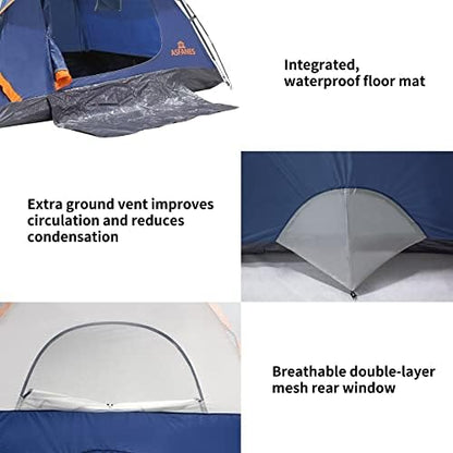 ASFANES Tents for Camping 2/4/6 Person Camping Dome Tent, Waterproof,Spacious, Lightweight Portable Backpacking Tent for Outdoor Camping/Hiking