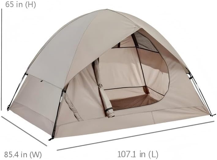 Backpacking Camping Waterproof Tents for 2/4 Person with Rain Fly
