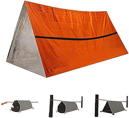Life Emergency Shelter - 2 Person Tent - Emergency Blanket/Sleeping Bag/Raincoat 4PCS - Survival Tarp