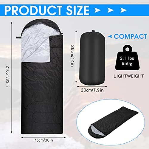 Macarrie 6 Pack Bulk Sleeping Bags for Homeless Donation, 0 Degree Waterproof Sleeping Bags with Compression Sack for Adults Winter Cold Weather Care Camping Hiking Emergency