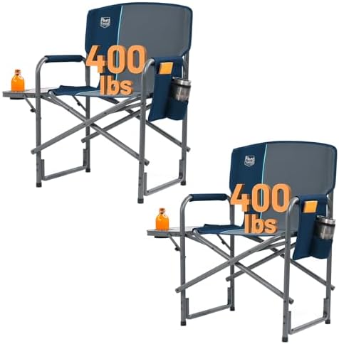 TIMBER RIDGE Aluminum Oversized Camping Chair, Support 400lbs