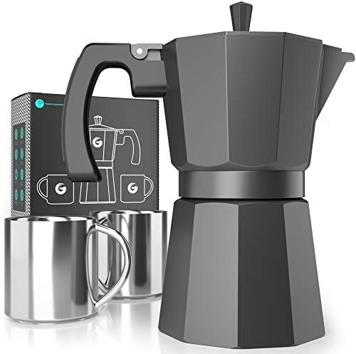 Coffee Gator Moka Pot Aluminum - 6 Cup, 12oz Stovetop Espresso Maker