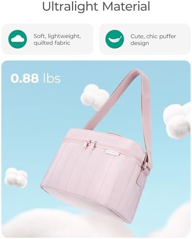 BAGSMART Lunch Box for Women, Insulated Lunch Bag Leakproof, Pink