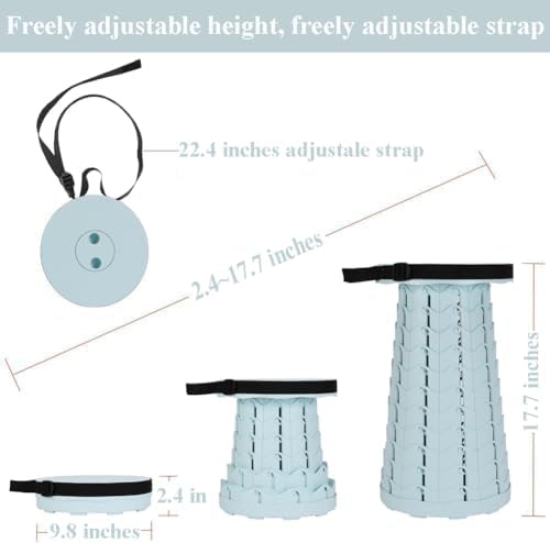 Fishboy Collapsible Stool for Adults, Portable Folding Camping Seat, 400lbs