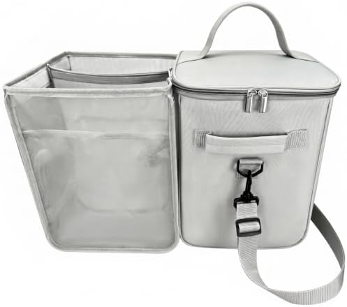 Cooler Organizer Insert, 2-in-1Leakproof Beach Bag Organizer, Portable Dry-Wet Separate Tote Insert, Gray