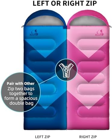 Sleeping Bag for Adults, Lightweight Waterproof 3 Season Camping