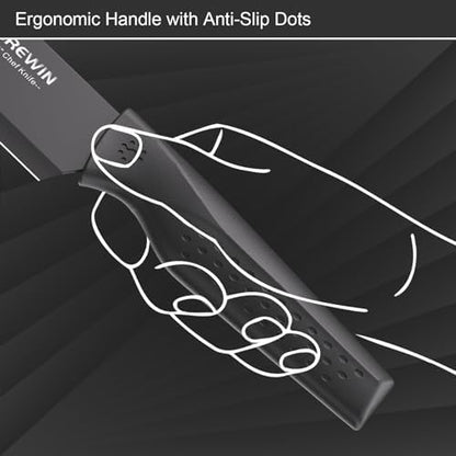 Knife Set, Brewin Kitchen Knife Set, Knives Set for Kitchen, Universal Knife Block, Utility Knife Block Set, New Home Essentials, Apartment Essentials, Camping Essentials, RV Essentials