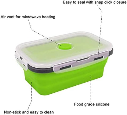 Guyuyii 4 Pack Collapsible Food Storage Containers with Lids
