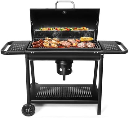 Realcook BBQ Barrel Charcoal Grill: Spacious Premium Outdoor Barbecue Grill