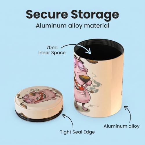 Aluminum Storage Jar Portable Airtight Smell Proof Container Bottle Multipurpose Storage Container for Spices, Coffee & Teas 70ml (Apricot)