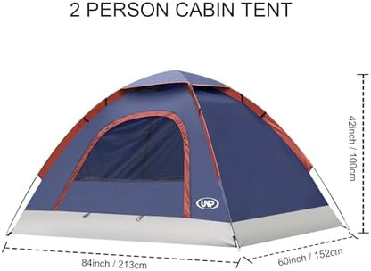 unp 6 Person 4 Season Dome Tent, Easy to Set Up for Camping & Hiking, Lightweight & Portable, Green