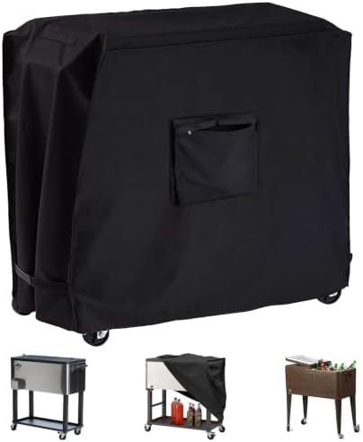 Cooler Cart Cover for 80-100 Qt Patio Rolling Ice Chest Cart,32"Lx18"Wx32"H