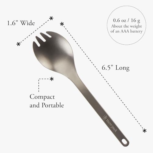 Snow Peak Titanium Spork for Outdoor Use, Portable and Durable, Titanium
