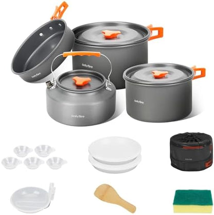 14pcs Camping Cookware Set, Portable Camping Utensil Accessory, CT604