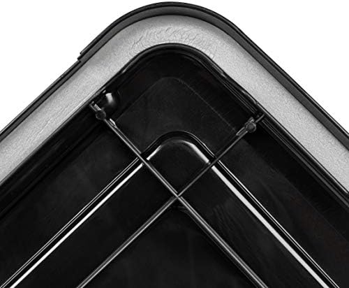 IRIS USA 4-Pack 74 Qt Storage Bins with Gasket Lids, Black/Red