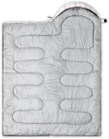 QOOMO Camping Sleeping Bags,3 Season Warm & Cool Weather,Lightweight,Waterproof Sleeping Bags for Adults & Kids,Traveling,and Outdoors,Camping Gear Equipment