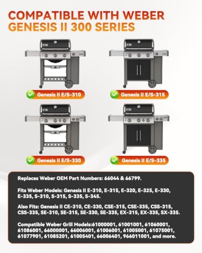 66044 Foldable Warming Rack for Weber GS4 Genesis II 300 Series Grills