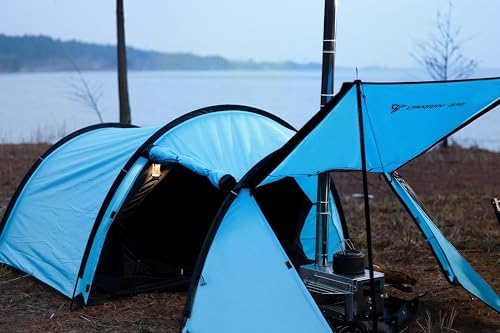 4 Season Tunnel Hot Tent with Stove Jack for 2 Person