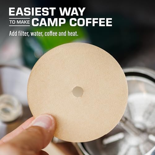 COLETTI Percolator Coffee Pot Filters – Camping Coffee Filter – Disc Coffee Filters For Percolators (Unbleached Paper, 3.3")