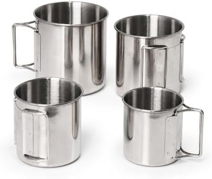 KOKKOYA Stainless Steel Camping Cups Mug Small Backpacking Bush Pot Set