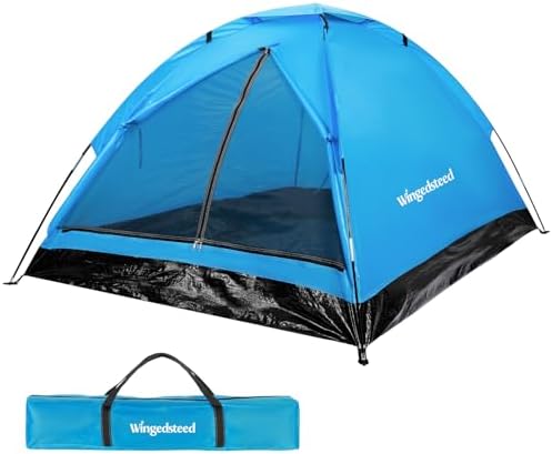 Wingedsteed 2 Person Camping Tent Waterproof Portable Dome Tent for Hiking Backpacking, Easy Setup with Rainfly and Carry Bag