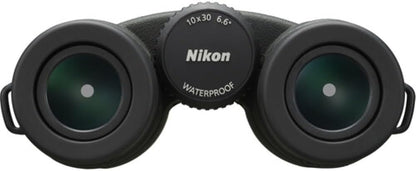 Nikon PROSTAFF P7 10x30 Binoculars Bundled with Harness Strap + Deluxe Cleaning Kit + Smartphone to Binocular Adapter + Microfiber Cleaning Cloth (5 Items)