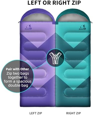 Sleeping Bag for Adults, Lightweight Waterproof 3 Season Camping