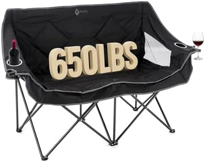 ARROWHEAD OUTDOOR Portable Folding Double Duo Camping Chair Loveseat