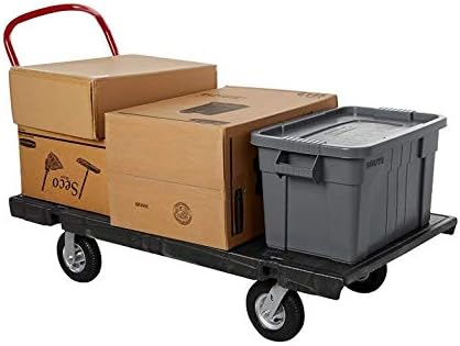 Rubbermaid Commercial Products BRUTE Tote Storage Bin with Lid, 14-Gallon, Gray, Rugged/Reusable Boxes for Moving/Camping/Garage/Basement Storage, Pack of 6