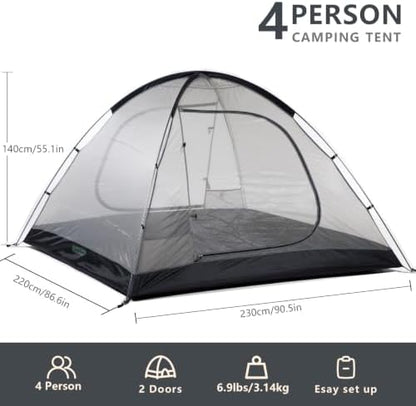 BISINNA Backpacking Tent 1/2/4 Person Lightweight Camping Tent