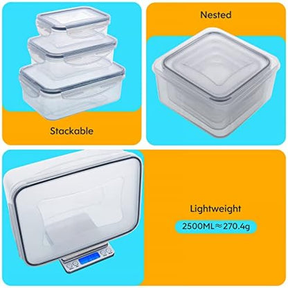 34 PCS Food Storage Containers with Lids Airtight(17 Lids &17 Containers)