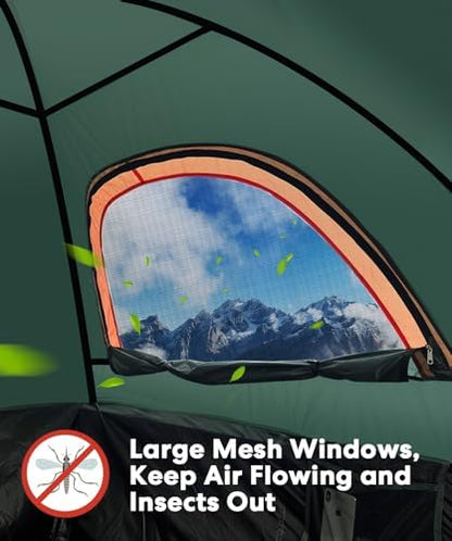 LIBERRWAY Truck Bed Tent for 2 Person, 5.5-5.8 FT Pickup Truck Tent with Waterproof Rainfly Oxford for Camping Travel Outdoor Chevy Silverado 1500 Dodge Ram 1500 Ford F-150 GMC Sierra 1500