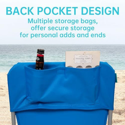#WEJOY Folding Beach Chairs for Adults, High Back Lightweight for Camp Lawn