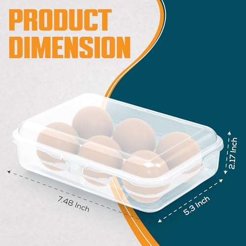 ZPU Egg Holder Camping, 2Pcs 6 Grid Egg Container, Plastic Egg Carrier for Camping Picnic Travel Outdoor Refrigerator Kitchen, Protective Egg Storage Case, Silver Grey