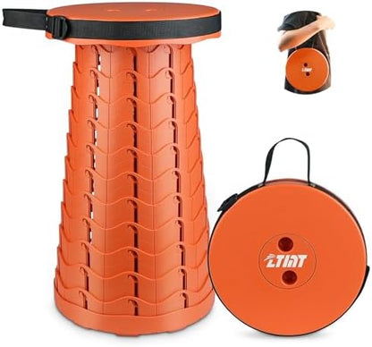 Portable & Lightweight Foldable Camping Chair for Adults, Heavy Duty Folding Stool with Adjustable Shoulder Strap, Perfect for Picnic, Beach, Backyard, and Sporting Events, Max Weight 400lbs