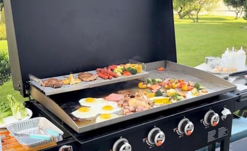 BBQ Future Adjustable Griddle Warming Rack for Blackstone 17 22 28 36 Inch Griddle, Stainless Steel Grill Warming Rack for Weber Charbroil Camp Chef and Most Tabletop Flattop Griddle Accessories