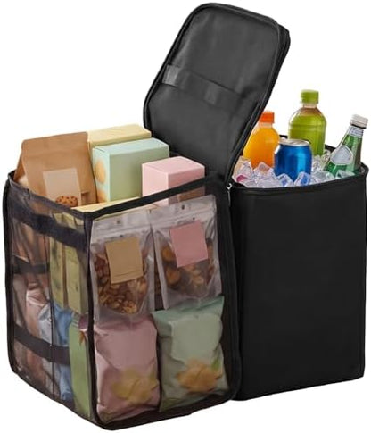 2-in-1 Cooler Organizer Insert for Bogg Bag Original/X-Large, PEVA 6H Insulated Storage Inner with Mesh Bag, Dry-Wet Separate for Camping, Beach, Picnic, Road Trips